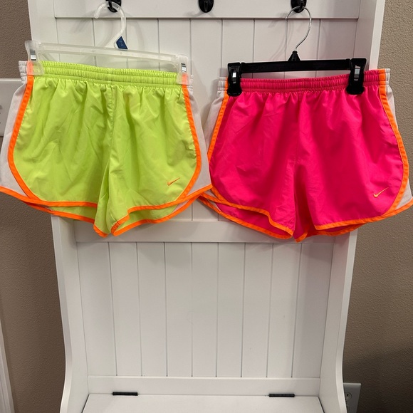 2 Pairs of Nike YL Girls Shorts. Good Condition. - Picture 1 of 1